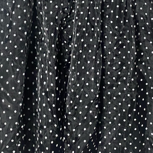 Unique Vintage Black Polka Dot Sheer
Overlay Midi Dress NWT 1X/16 - Picture 6 of 6